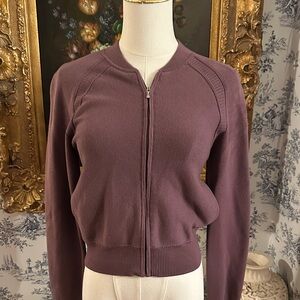 ATHLETA Women's Advantage Sweater in Damask Mauve Size XXS Zip-Up
